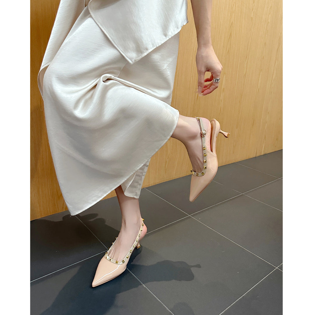 Damen Slingback-Pumps mit modischem Nieten-Design EB