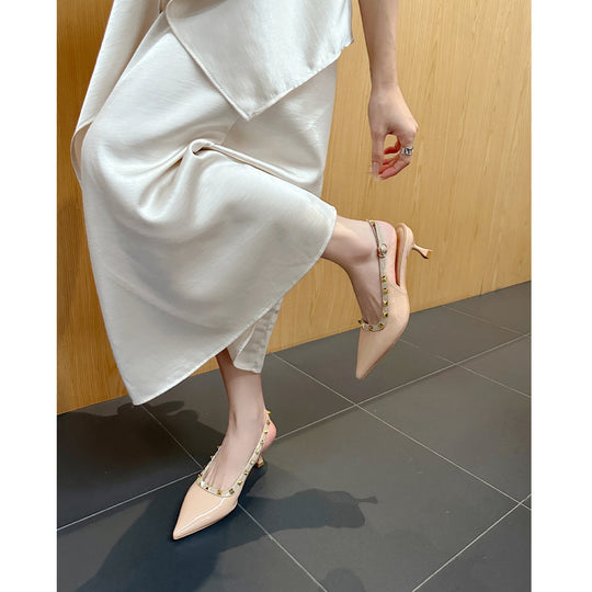 Damen Slingback-Pumps mit modischem Nieten-Design EB