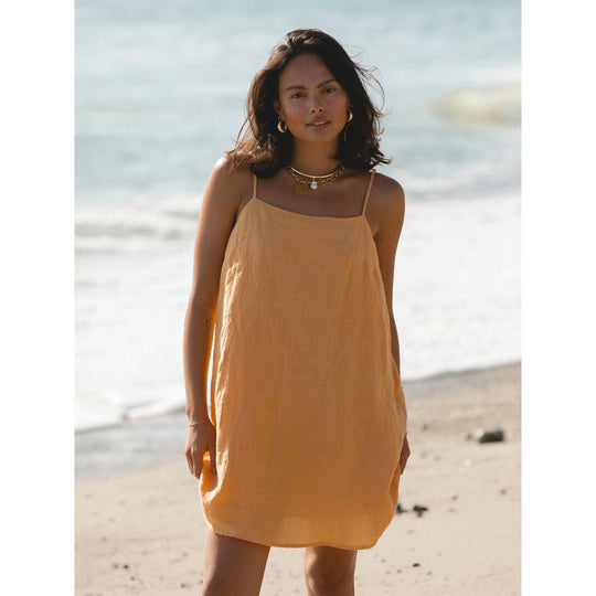 Damen Leichtes Sommerkleid mit Spaghetti-Trägern und fließendem Schnitt EB