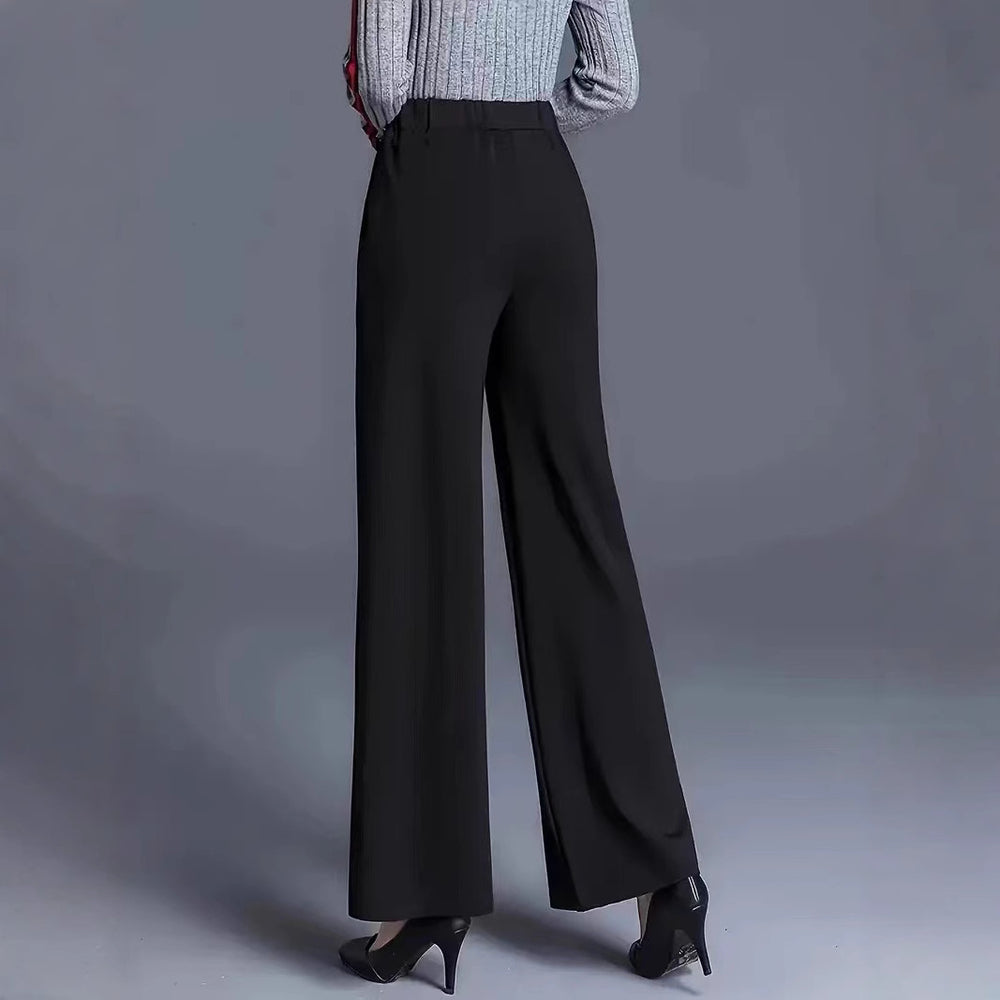 Damen Elegante und lässige weit geschnittene Hose EB