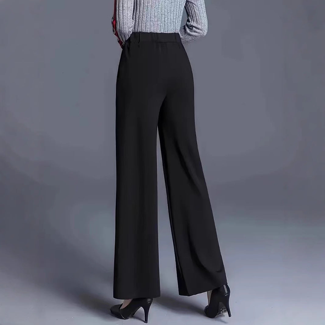 Damen Elegante und lässige weit geschnittene Hose EB