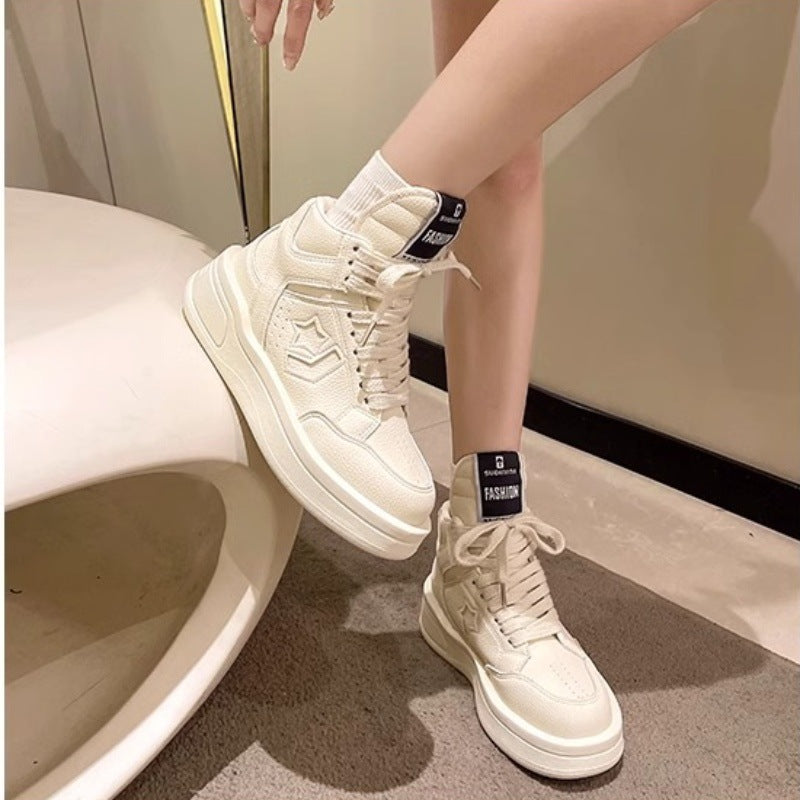 Damen Chunky High-Top Plateausneaker mit gepolstertem Schaft und ergonomischer Komfortsohle EB