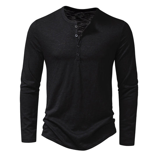 Herren Langarm-Hemd mit Knopfleiste EB