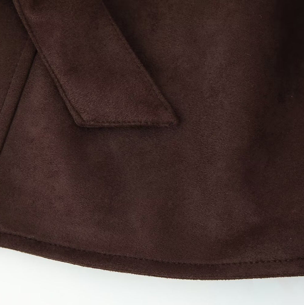 Damen elegante Oversized-Bomberjacke mit Taillengürtel EB