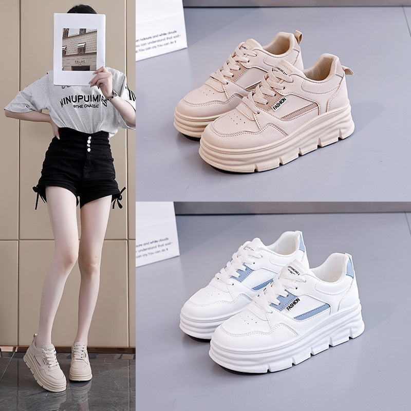 Damen modische Plateau Sneakers mit sportlichem Design EB