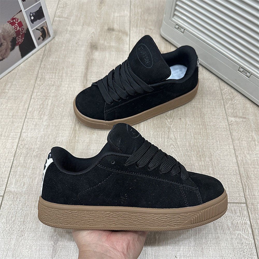 Damen Lifestyle Sneakers mit dicker Gummisohle und weichem Wildleder-Obermaterial EB