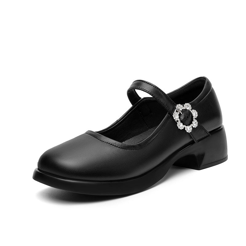 Damen Elegante Mary Jane Schuhe mit dekorativem Schmuckdetail EB