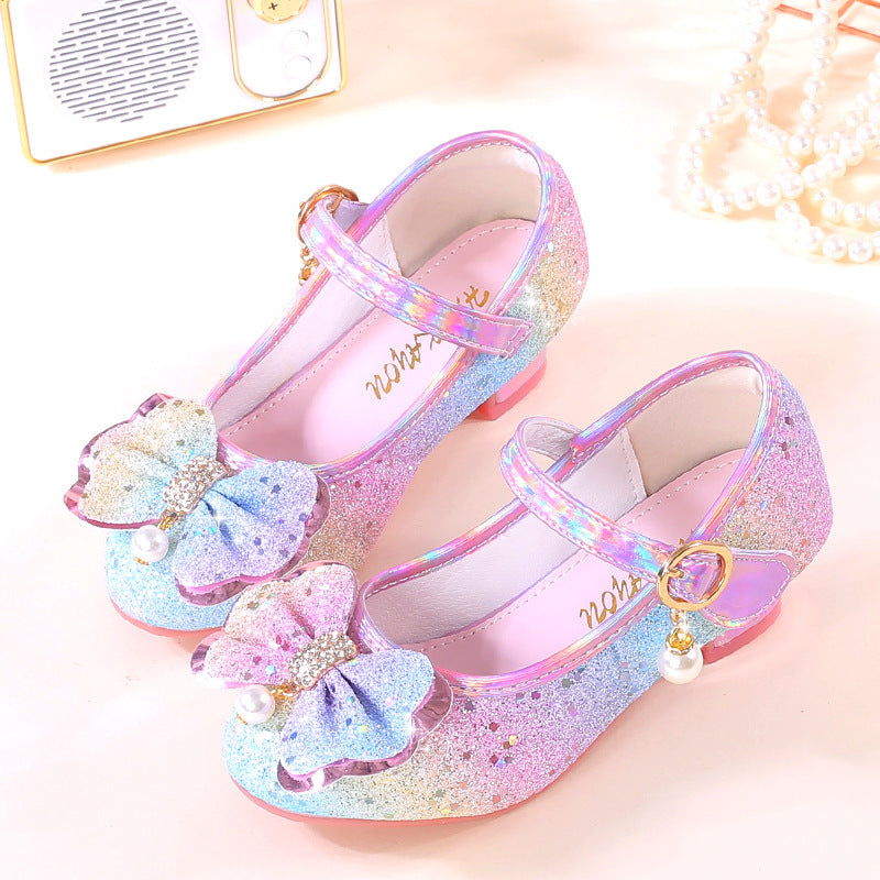 Mädchen Elegante Ballerina-Schuhe mit funkelnden Schleifen und Strass EB