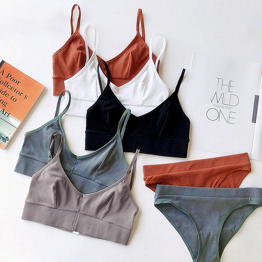 Damen Bikini-Set mit elegantem V-Ausschnitt und verstellbaren Trägern EB