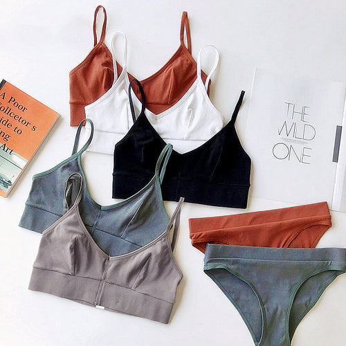 Damen Bikini-Set mit elegantem V-Ausschnitt und verstellbaren Trägern EB