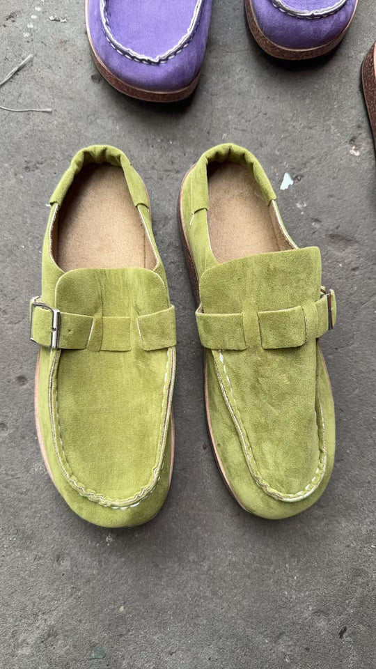 Damen Mokassins mit elegantem Schnallen-Detail EB