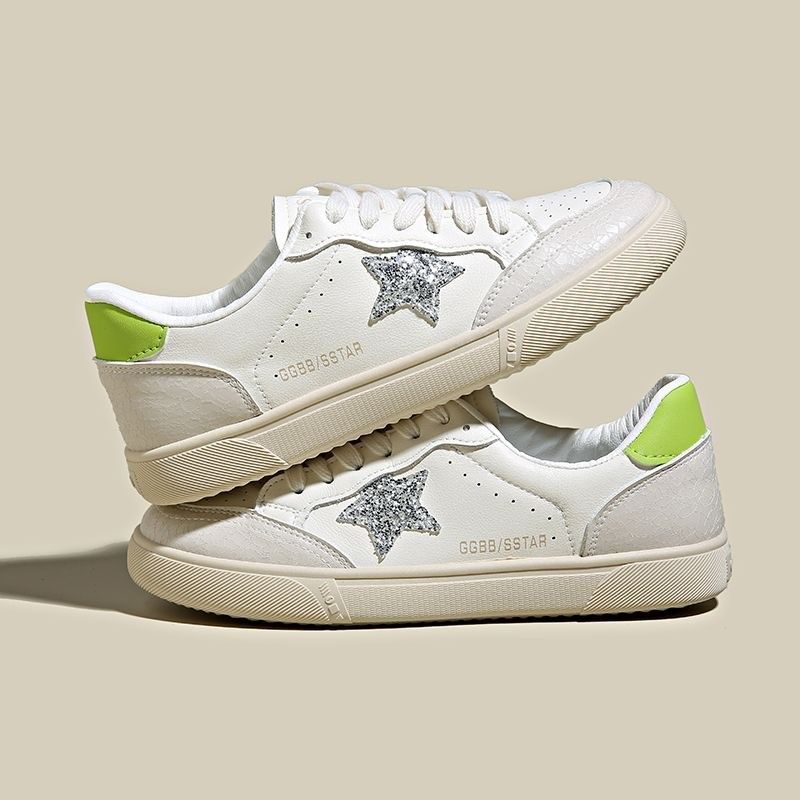 Damen Urban Casual Sneakers mit kontrastierendem Sternen-Design EB