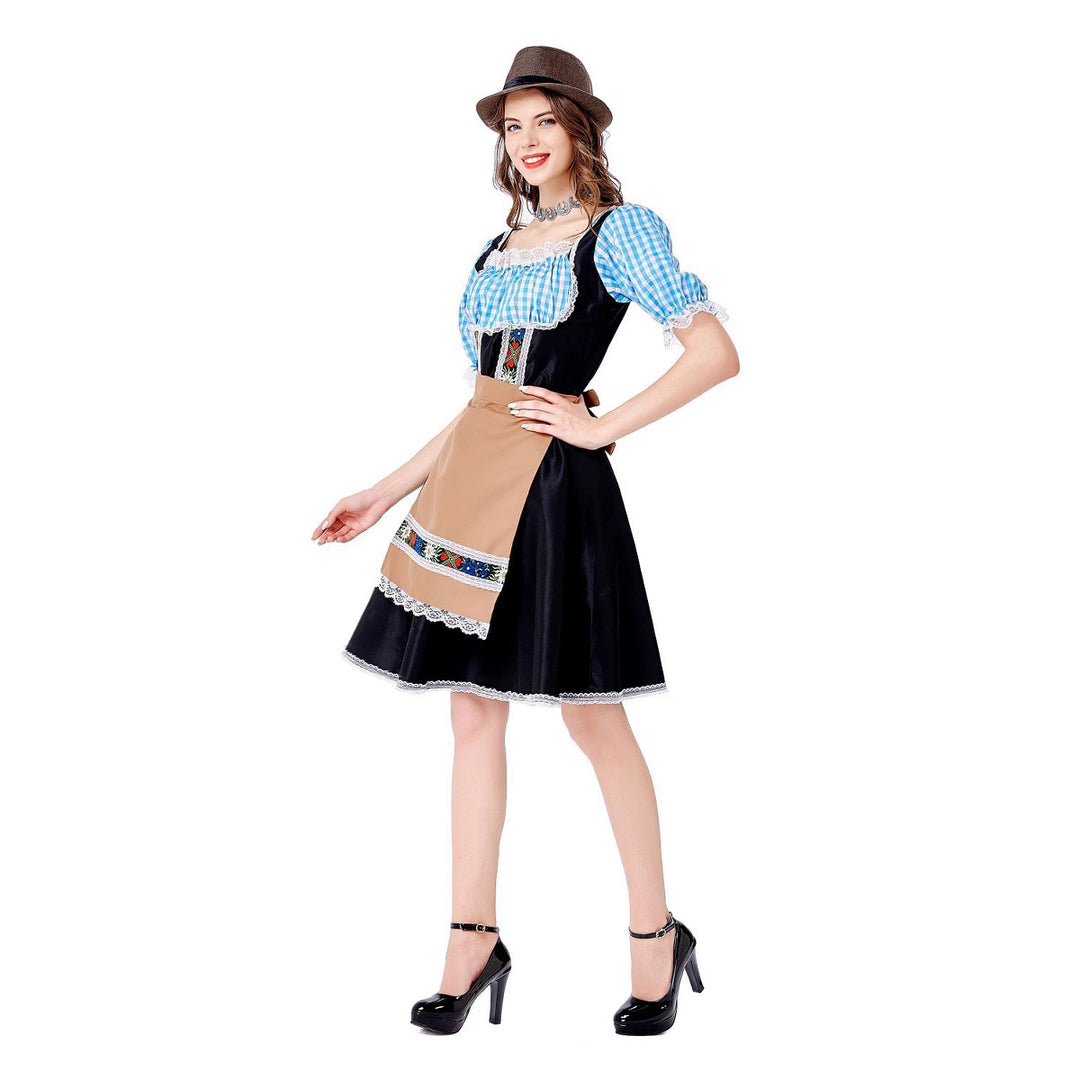 Damen Trachtenkleid mit liebevoll gestalteten Details und elegantem Schürzenüberzug EB
