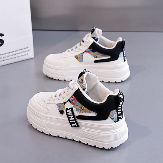 Damen modische Chunky Sneakers mit auffälligem Grafikdesign EB