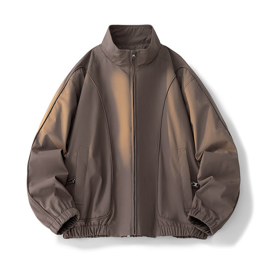Damen hochschneiderte Übergangsjacke mit elastischem Bund und praktischen Taschen EB