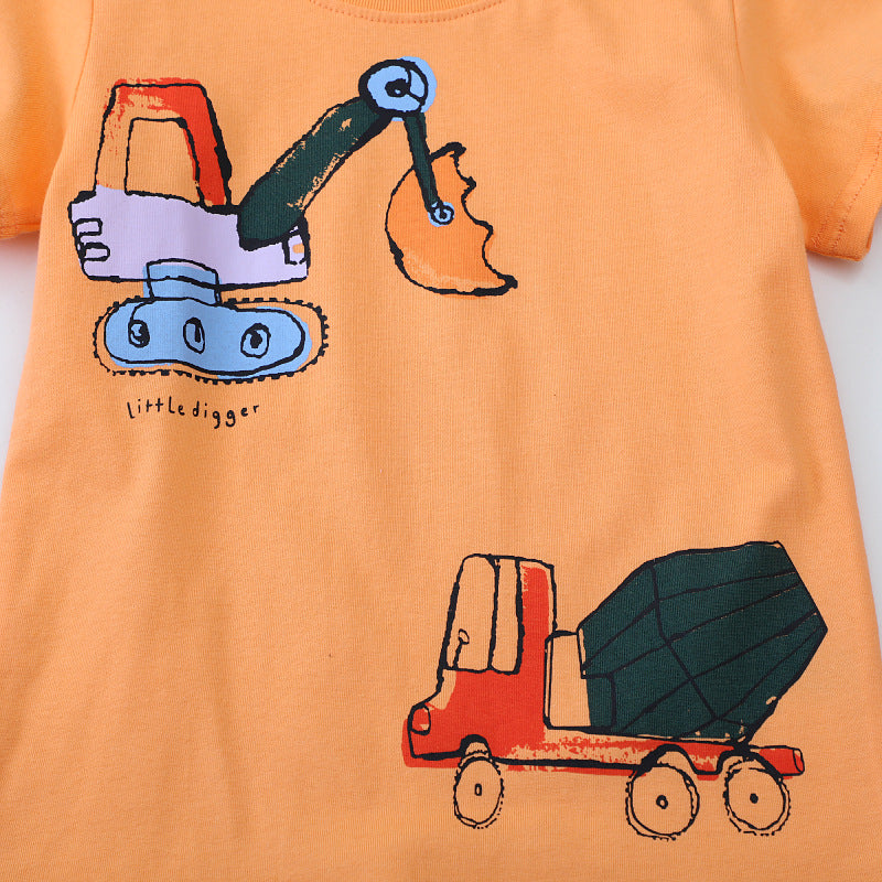 Kinder T-Shirt mit originellem Baustellenmotiv EB