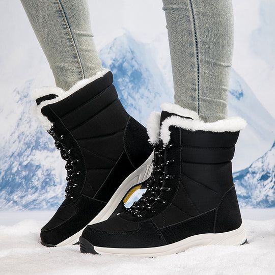 Damen Isolierte Winterstiefel mit rutschfester Sohle und warmem Futter EB