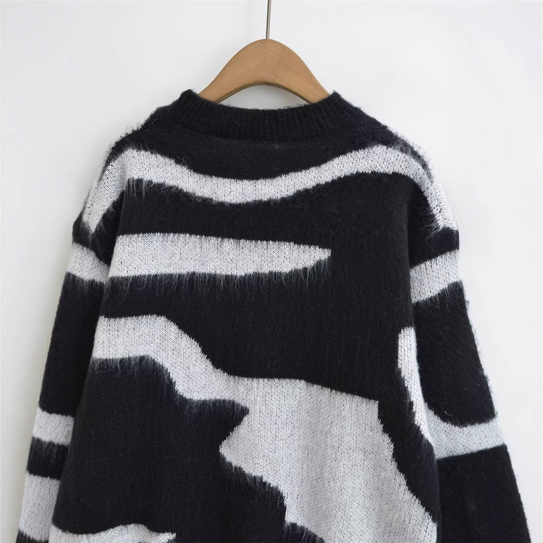 Damen Pullover mit modernem Grafikmuster EB