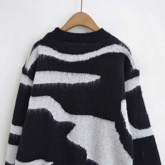 Damen Pullover mit modernem Grafikmuster EB