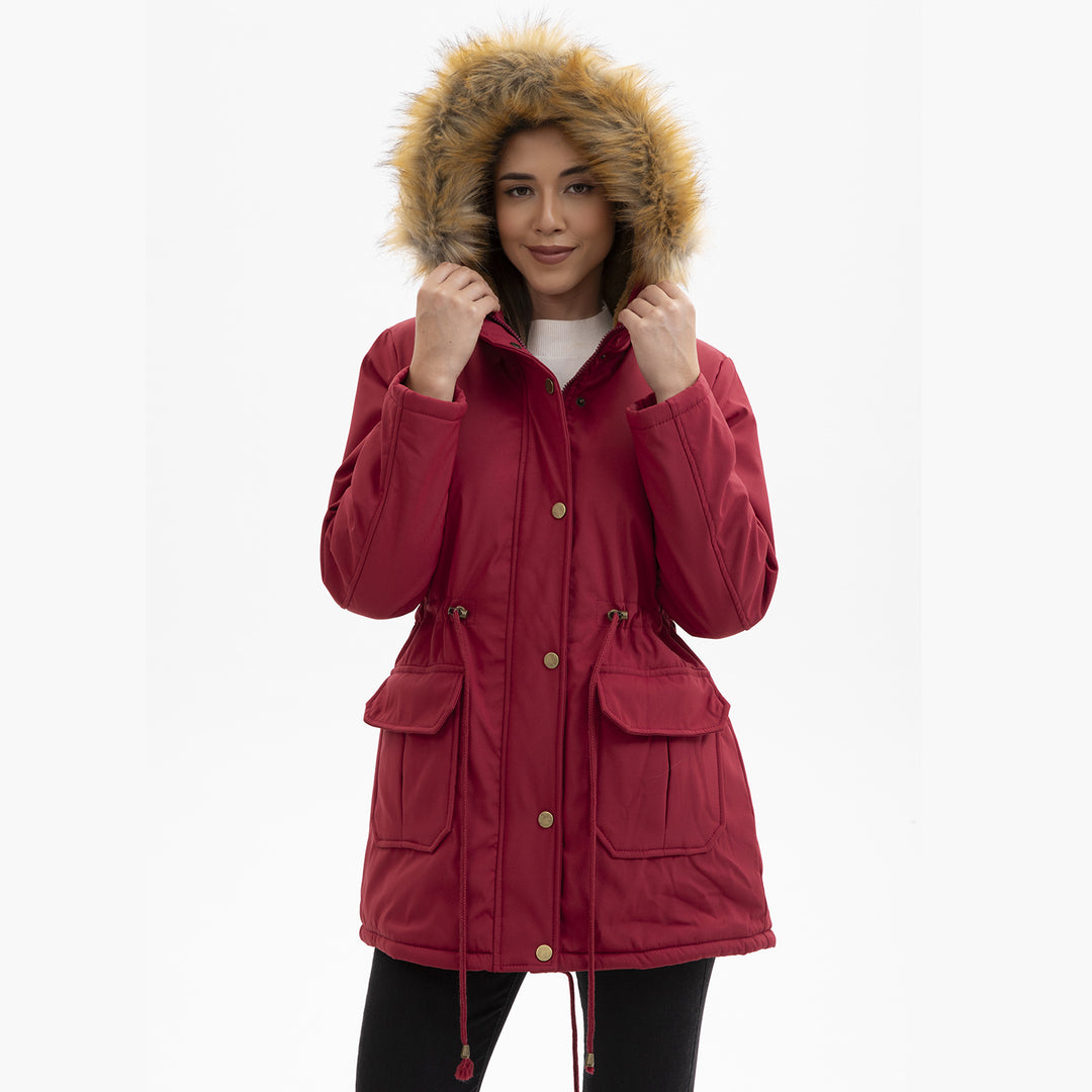 Damen Winterparka mit Pelzkragen EB