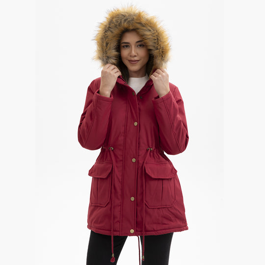 Damen Winterparka mit Pelzkragen EB