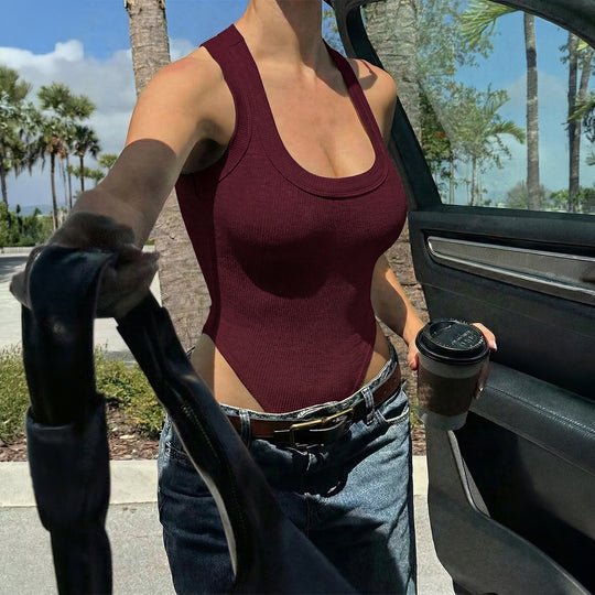 Damen Sportliches Trägershirt aus angenehmem Rippmaterial EB