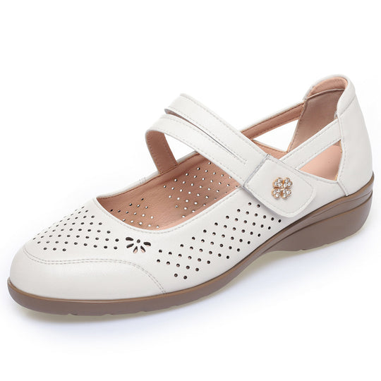 Damen Komfortable Ballerinas mit atmungsaktivem Design und praktischem Riemen EB