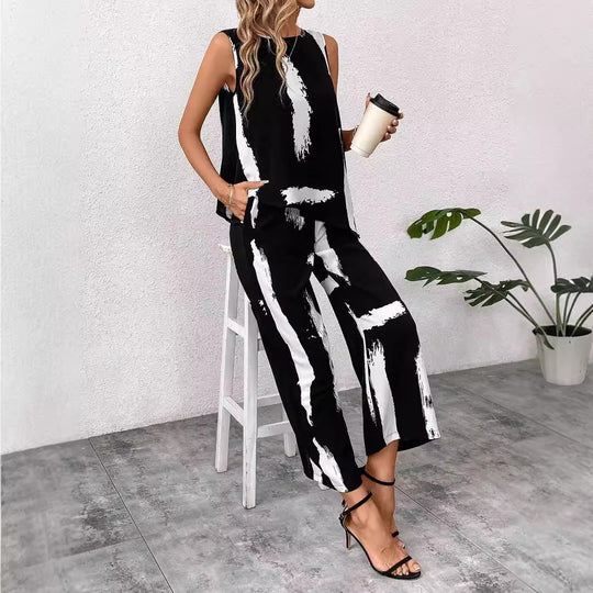 Damen Blusenset mit lässigem Schnitt und trendigem Muster EB