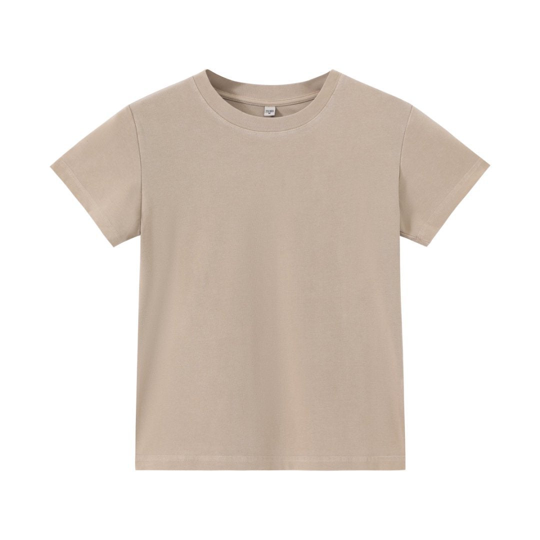 EB | Schillerndes altes kurzes T-Shirt mit Färbung