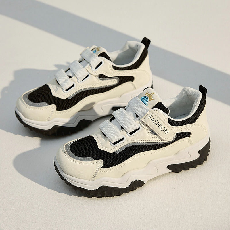 Damen Sportliche Sneaker mit atmungsaktiven Obermaterial und komfortablem Klettverschluss EB
