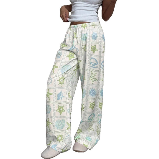 Damen Legere Palazzo-Hosen EB