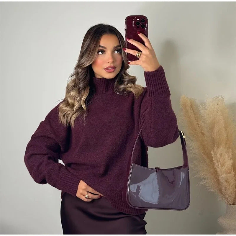 Damen Kuscheliger Rollkragenpullover EB