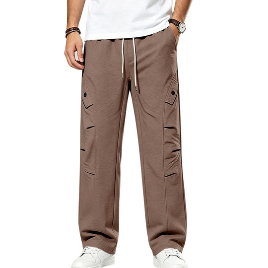 Herren Lässige Cargo-Jogginghose mit Kordelzug und Cut-Out-Details EB