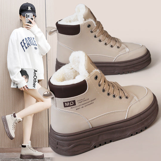 Damen Winterliche Sneaker mit kuscheligem Innenfutter und robustem Sohlenprofil EB