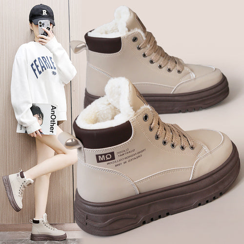 Damen Winterliche Sneaker mit kuscheligem Innenfutter und robustem Sohlenprofil EB