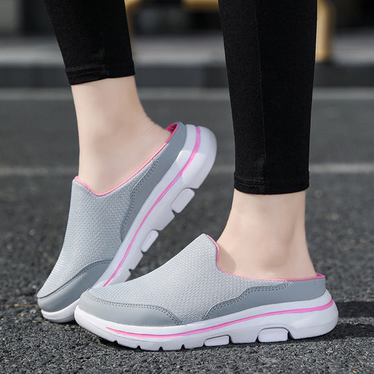 Damen Atmungsaktive Slip-On Freizeitschuhe mit dämpfender Sohle EB