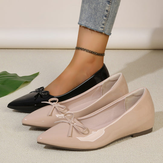 Damen Elegante Ballerinas mit modischem Schleifen-Detail EB