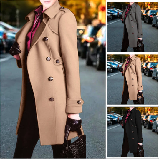Damen trenchcoat mit doppelter Knopfleiste EB