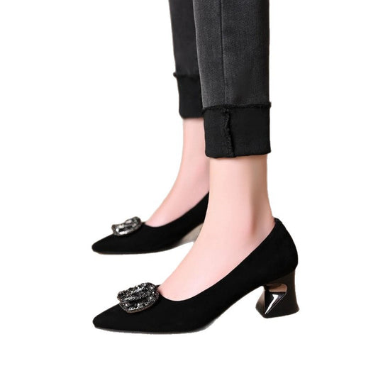 Damen Elegante Pumps mit funkelnder Schmuckapplikation EB