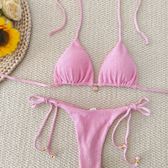 Damen Triangel-Bikini-Set mit raffinierten Schnürdetails EB