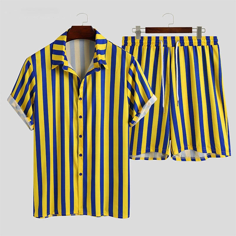 Damen lässiges Streifen-Matchingset EB