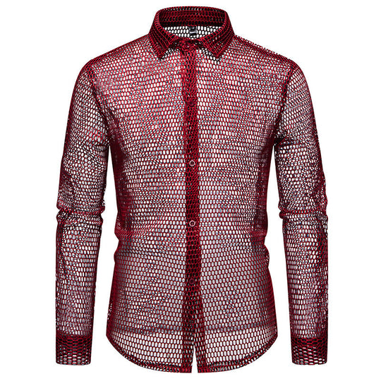 Herren Mesh-Hemd aus hochwertigem Material mit innovativem Design EB