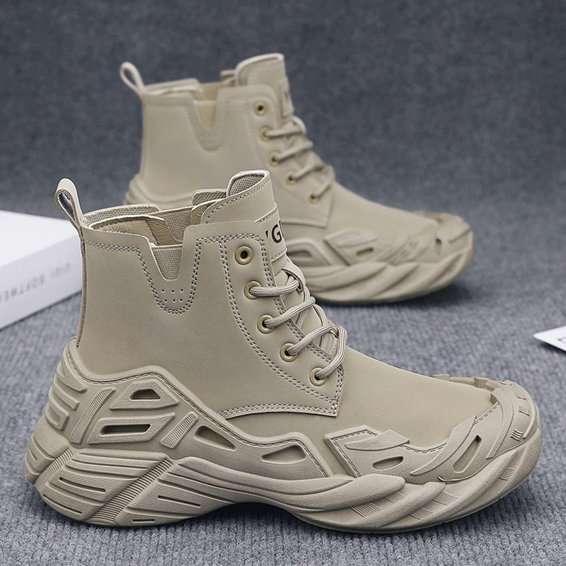 Damen Sportliche High-Top Stiefel mit futuristischem Design und rutschfester Sohle EB