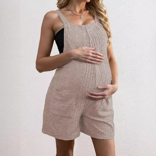 Damen lässiger Träger-Jumpsuit mit praktischem Taschendesign EB