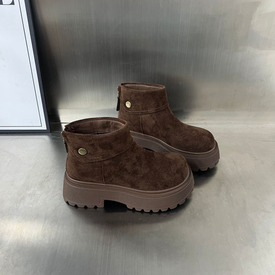 Damen Stiefeletten mit rutschfester Sohle und weichem Wildlederoberteil EB