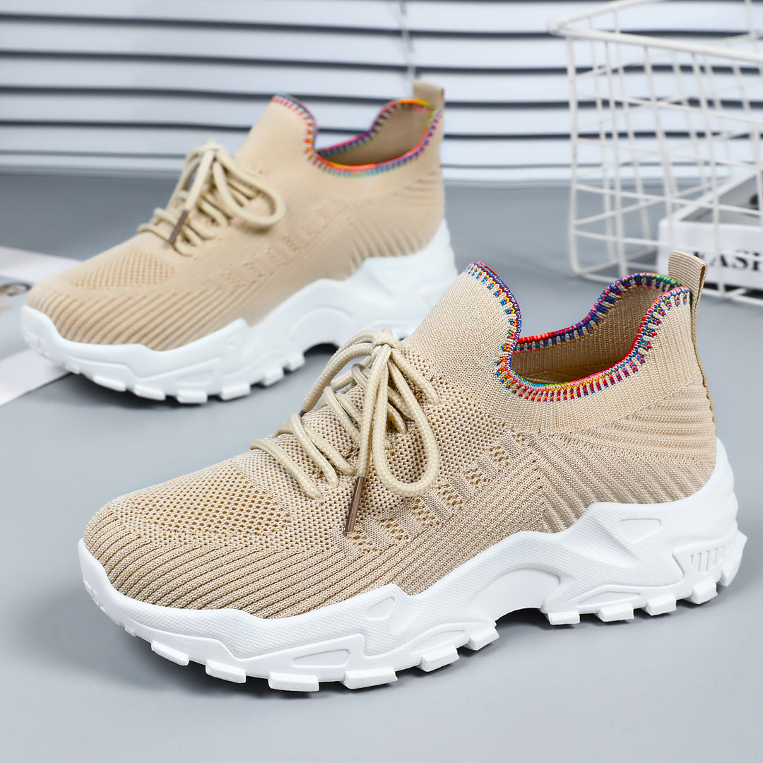 Damen Sportliche Knit Sneaker mit elastischem Fußbett EB