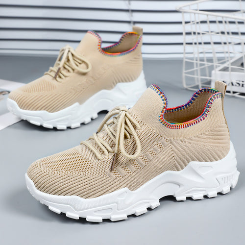 Damen Sportliche Knit Sneaker mit elastischem Fußbett EB