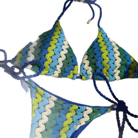 Damen Triangel-Bikini mit geflochtenen Trägern EB