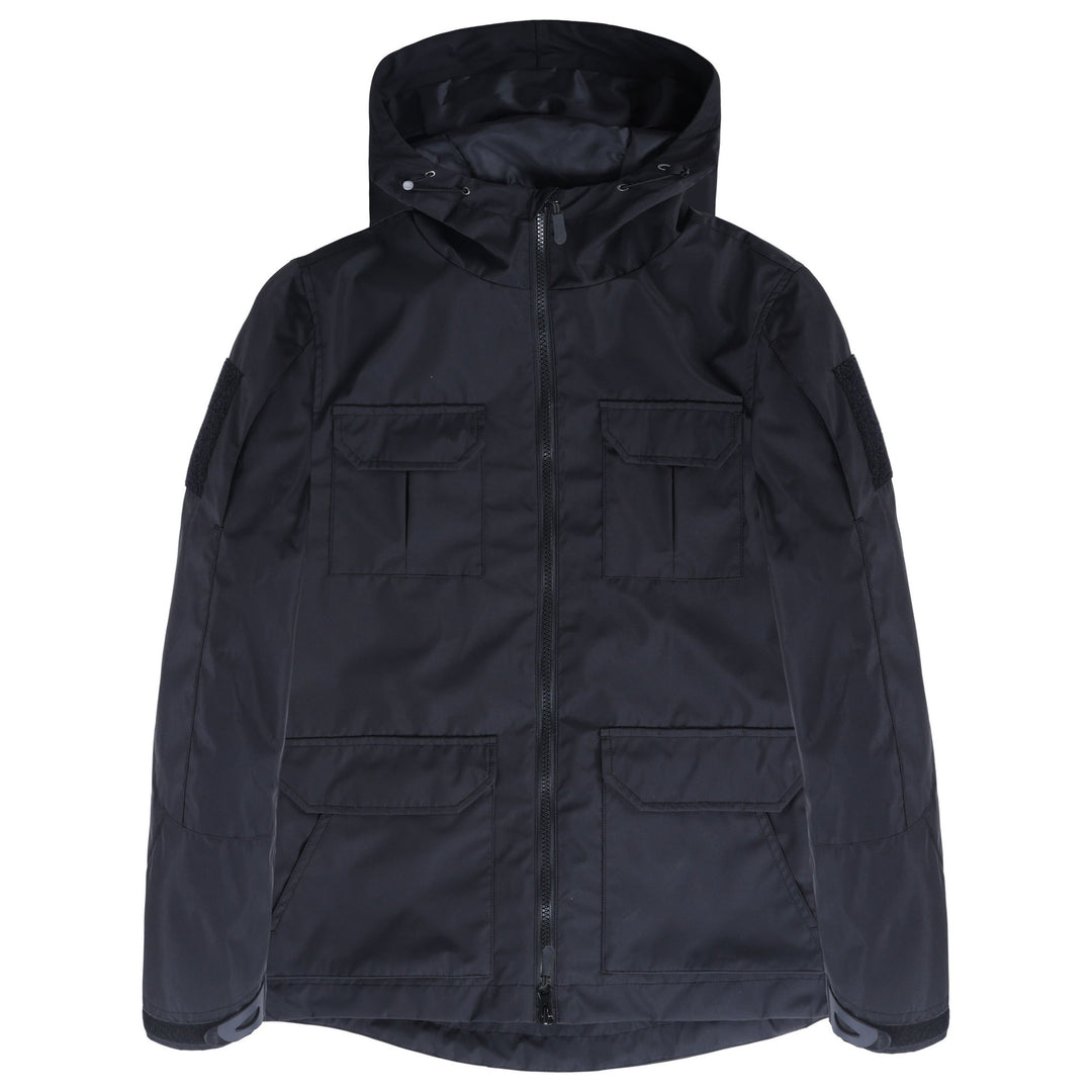 Men's  technical hooded field jacket with multi-flap utility pockets EB