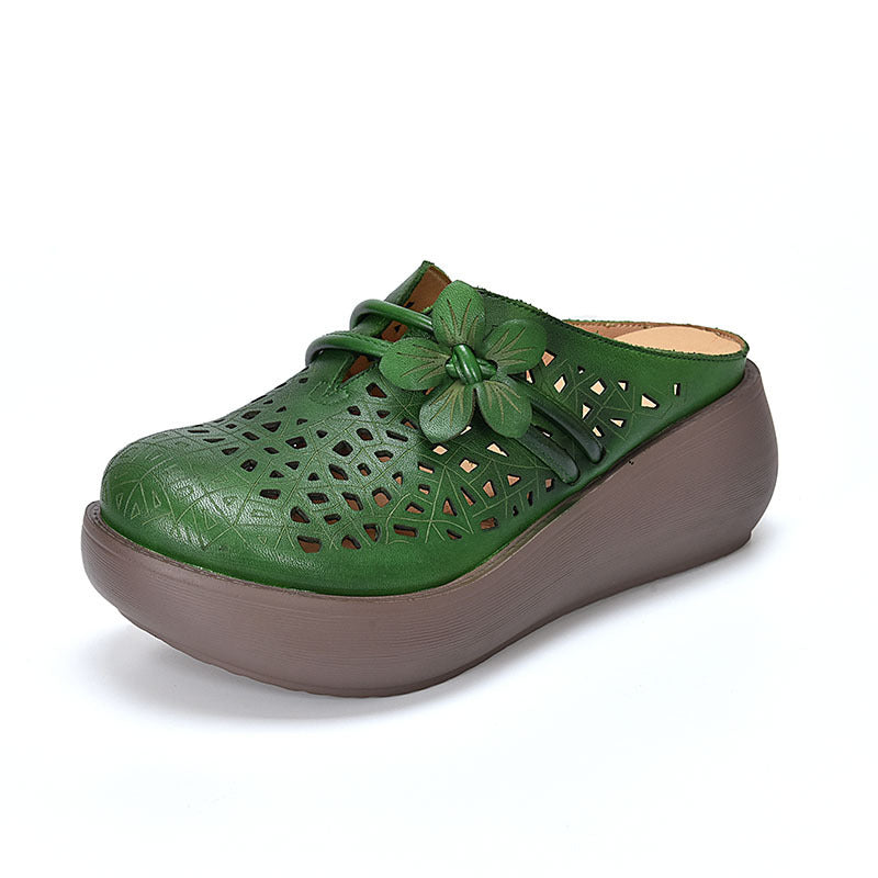 Damen Komfortable Clogs mit floralen Cut-Outs und ergonomischer Sohle EB
